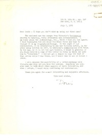 [Carta] 1976 jul. 7, New York, [Estados Unidos] [a] Doris [Dana]