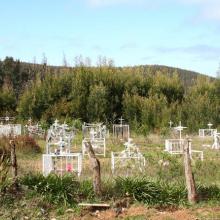 Imagen del monumento Eltun o cementerio mapuche ubicado en la localidad de Los Huape