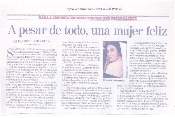 A pesar de todo, una mujer feliz (entrevista)