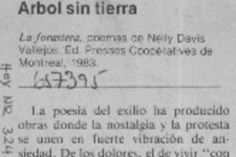 Arbol sin tierra  [artículo] A.S.G.