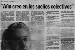 Aún creo en los sueños colectivos" : [entrevistas]