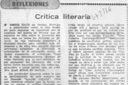 Crítica literaria