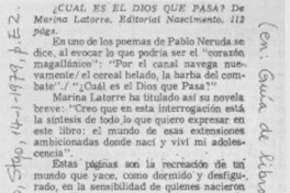 ¿Cuál es el Dios que pasa?