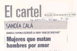 Daniela Capona escribió la obra "Mar de suicidas" : mujeres que matan hombres por amor