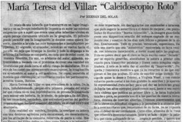 María Teresa del Villar: "caleidoscopio roto"
