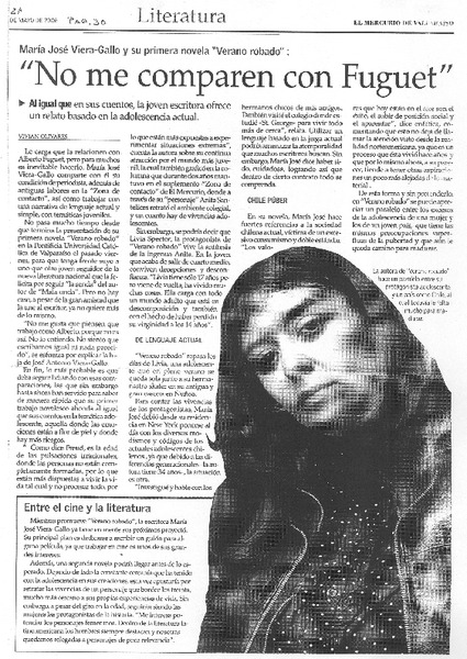 No me comparen con Fuguet"