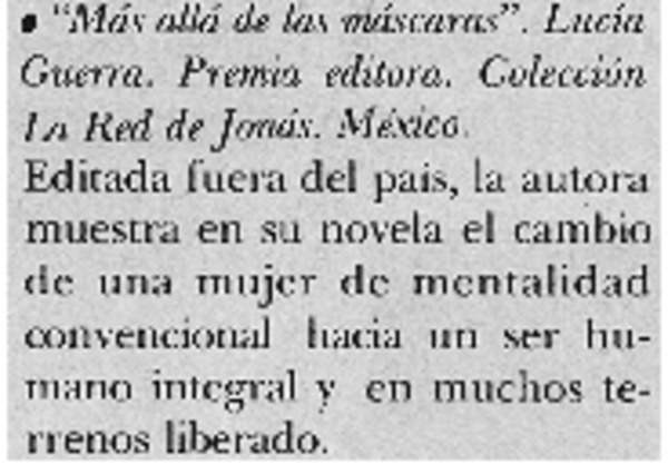 "Más allá de las máscaras"