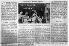 "Que hacer ahora"