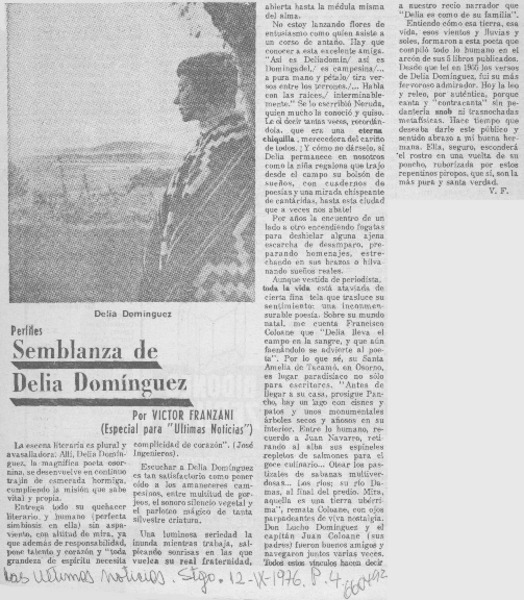 Semblanza de Delia Domínguez