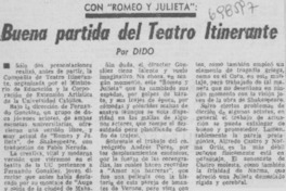 Buena partida del teatro itinerante.