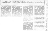 Camilo Henríquez o Quirino Lemachez.