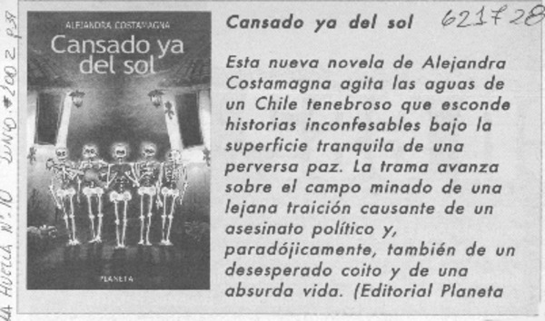 Cansado ya del sol  [artículo]