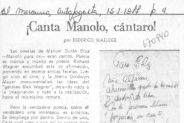 Canta Manolo, cántaro!