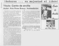 Canto de arcilla  [artículo]