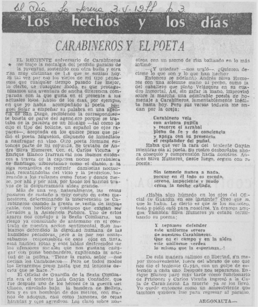 Carabineros y el poeta