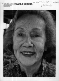 Carácter, Carla Cordua  [artículo] Paula Bolumburu Von-Plate