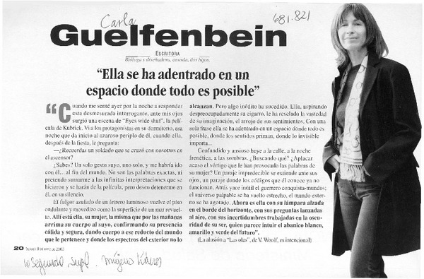Carla Guelfenbein.