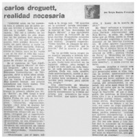 Carlos Droguett, realidad necesaria