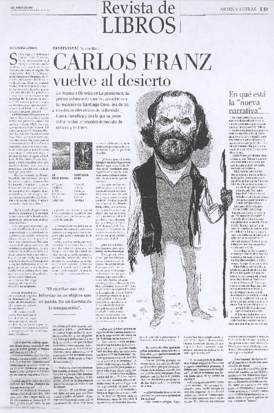 Carlos Franz vuelve al desierto (entrevista)