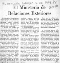 El Ministerio de Relaciones Exteriores