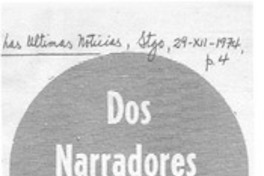 Dos narradores chilenos