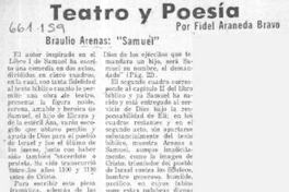 Teatro y poesía  [artículo] Fidel Araneda Bravo.