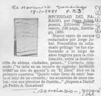 Necesidad del paraíso