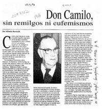 Don Camilo, sin remilgos ni eufemismos  [artículo] Alfredo Barría M.