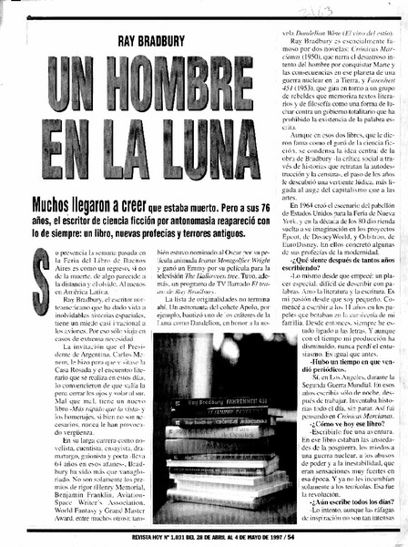 Un hombre en la luna".