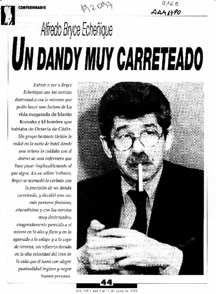 Un dandy muy carreteado  [artículo] Mili Rodríguez Villouta.