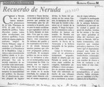 Recuerdo de Neruda