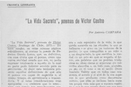 La Vida secreta", poemas de Víctor Castro