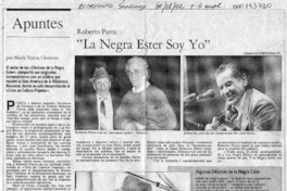 "La negra Ester soy yo"  [artículo] María Teresa Cárdenas.