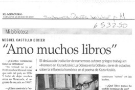 "Amo muchos libros"  [artículo]