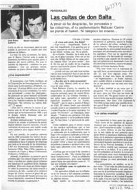 Las cuitas de don Balta