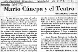 Mario Cánepa y el teatro  [artículo] Edmundo Concha.