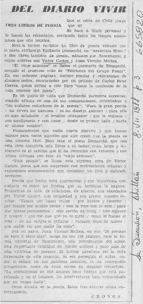 Tres libros de poesía