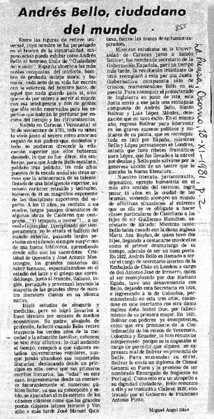 Andrés Bello, ciudadano del mundo