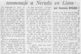 Homenaje a Neruda en Lima
