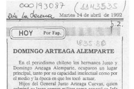 Domingo Arteaga Alemparte  [artículo] Fap.
