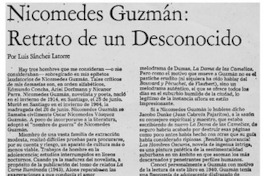Nicomedes Guzmán: retrato de un desconocido