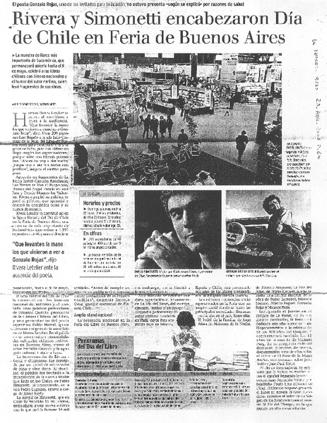 Rivera y Simonetti encabezaron Día de Chile en Feria de Buenos aires