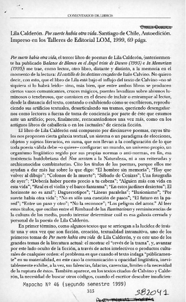 Por suerte había otra vida  [artículo] Thomas Harris E.