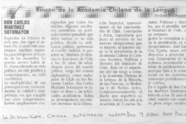 Rincón de la Academia Chilena de la Lengua