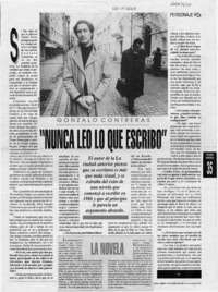 "Nunca leo lo que escribo"  [artículo] I. I.
