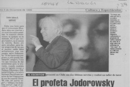 El profeta Jodorowsky  [artículo] Cristián Labarca B.