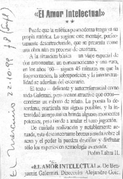 El amor intelectual