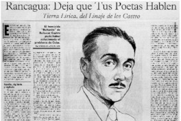 Rancagua, deja que tus poetas hablen