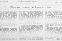 Historias breves de ingenuo amor