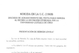 Neruda en la U. C. (1969)